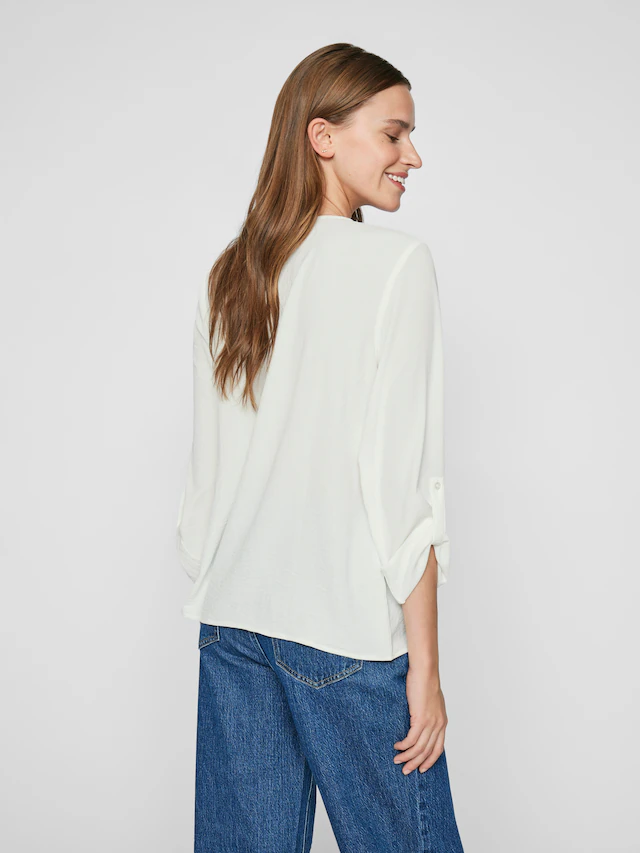 Vila Blusenshirt »VIJOSA 3/4 V-NECK TOP - NOOS«