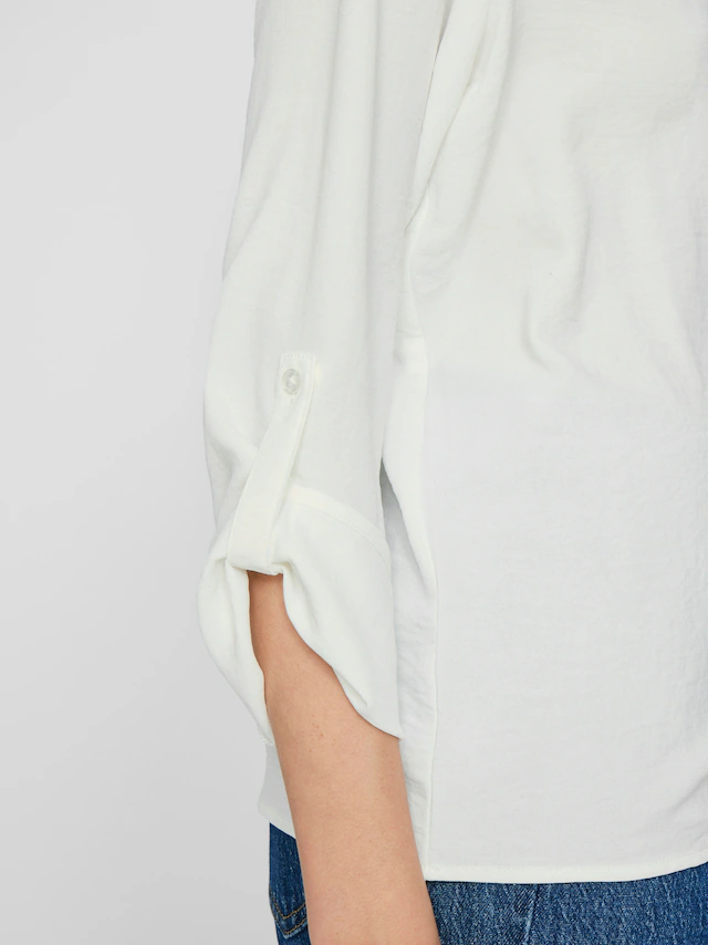 Vila Blusenshirt »VIJOSA 3/4 V-NECK TOP - NOOS«