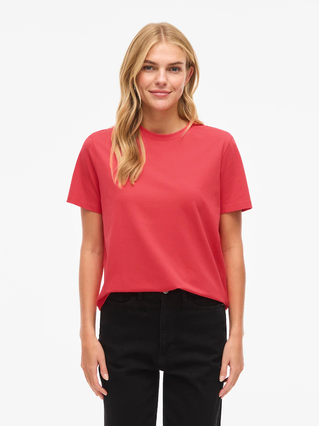 Vila »VINORA S/S T-SHIRT - NOOS« Baumwollmischung, regular fit