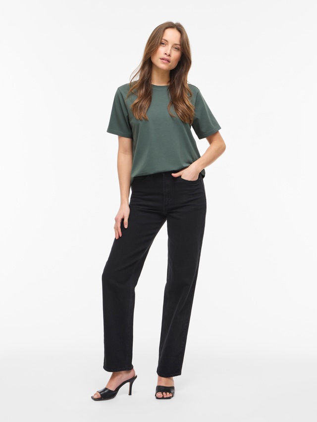 Vila »VINORA S/S T-SHIRT - NOOS« Baumwollmischung, regular fit