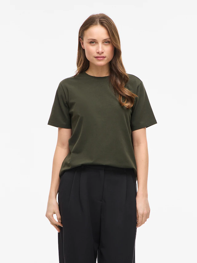 Vila »VINORA S/S T-SHIRT - NOOS« Baumwollmischung, regular fit