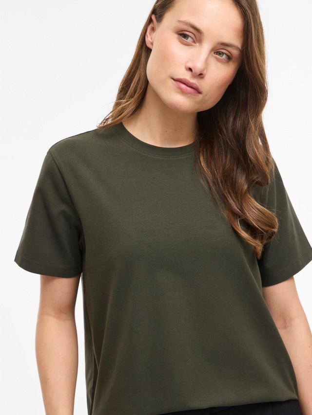 Vila »VINORA S/S T-SHIRT - NOOS« Baumwollmischung, regular fit