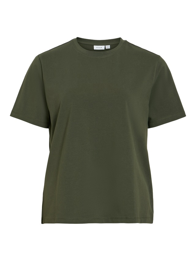 Vila »VINORA S/S T-SHIRT - NOOS« Baumwollmischung, regular fit