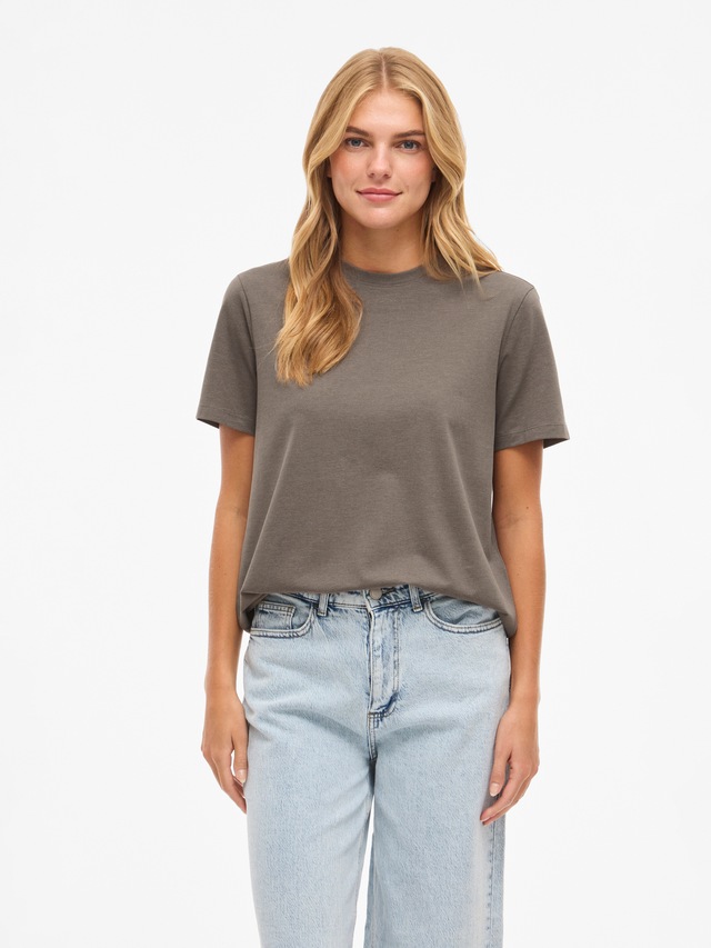 Vila »VINORA S/S T-SHIRT - NOOS« Baumwollmischung, regular fit