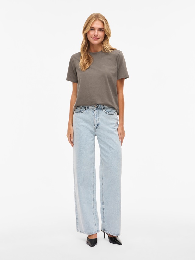 Vila »VINORA S/S T-SHIRT - NOOS« Baumwollmischung, regular fit