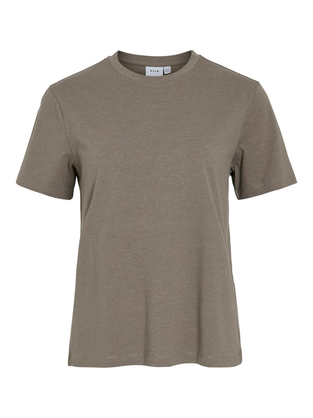 Vila »VINORA S/S T-SHIRT - NOOS« Baumwollmischung, regular fit