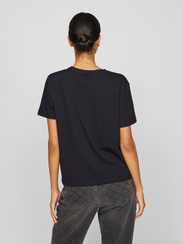 Vila »VINORA S/S T-SHIRT - NOOS« Baumwollmischung, regular fit