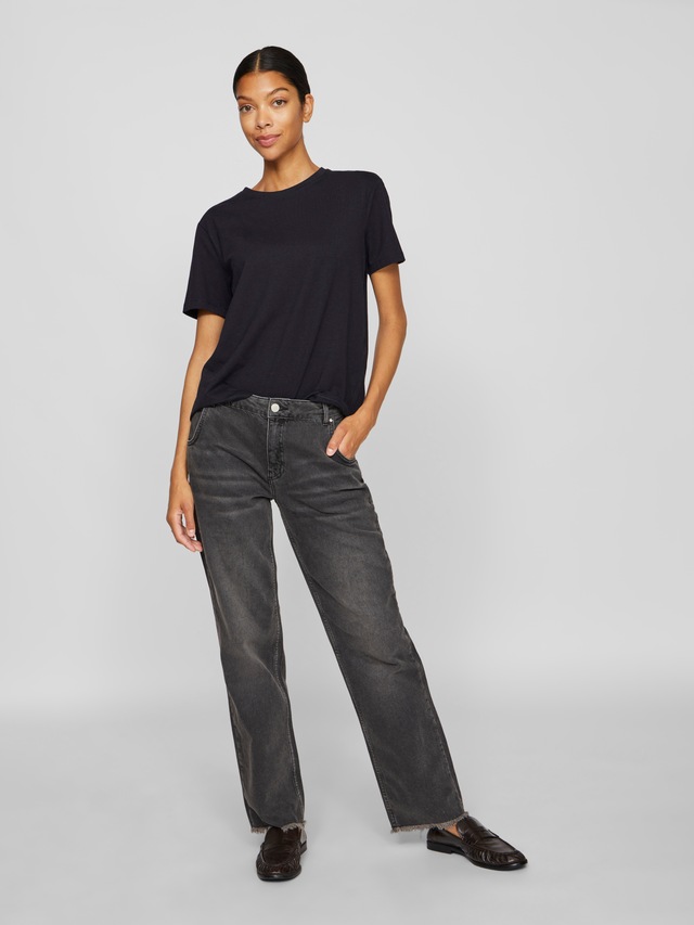 Vila »VINORA S/S T-SHIRT - NOOS« Baumwollmischung, regular fit