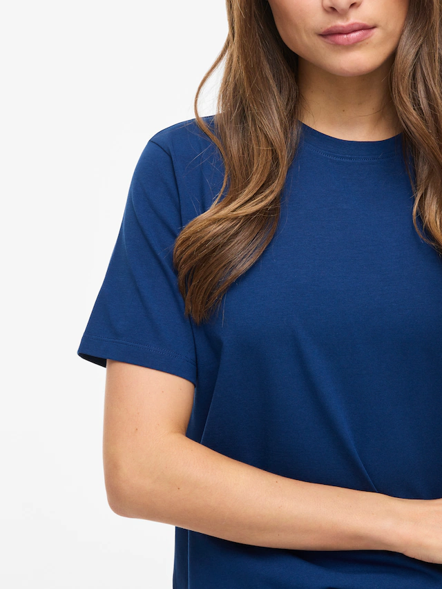 Vila »VINORA S/S T-SHIRT - NOOS« Baumwollmischung, regular fit