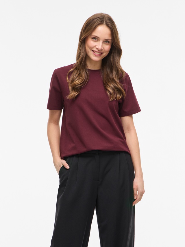Vila »VINORA S/S T-SHIRT - NOOS« Baumwollmischung, regular fit