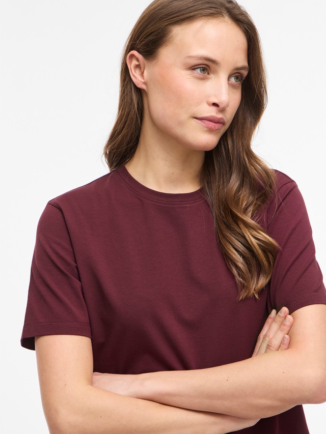 Vila »VINORA S/S T-SHIRT - NOOS« Baumwollmischung, regular fit