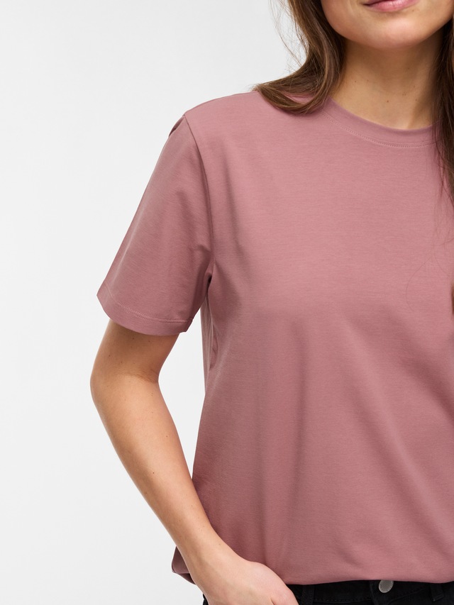 Vila »VINORA S/S T-SHIRT - NOOS« Baumwollmischung, regular fit