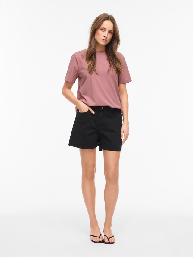 Vila »VINORA S/S T-SHIRT - NOOS« Baumwollmischung, regular fit