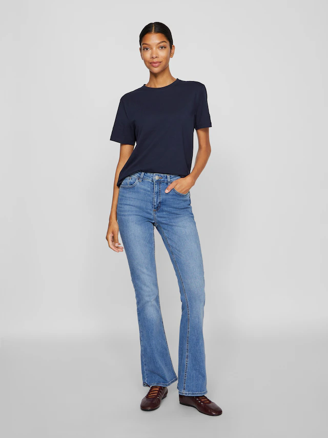 Vila »VINORA S/S T-SHIRT - NOOS« Baumwollmischung, regular fit