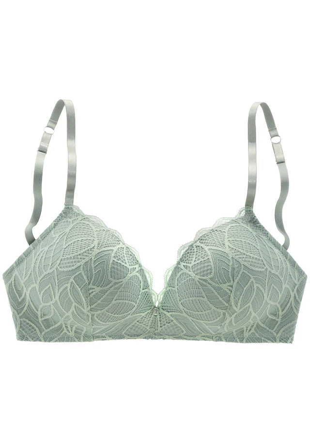 LASCANA »Alicia« ohne Bügel mit feiner Spitze mit Blättermotiv, Dessous