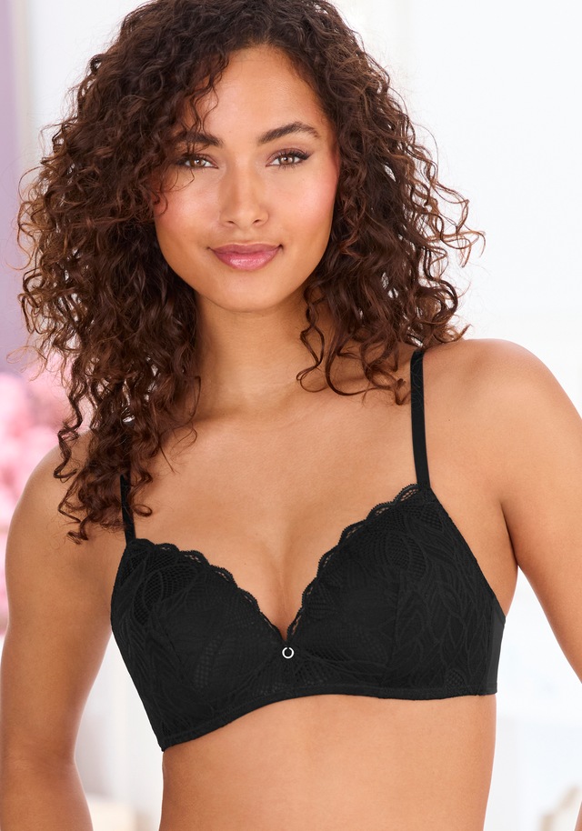 LASCANA »Alicia« ohne Bügel mit feiner Spitze mit Blättermotiv, Dessous