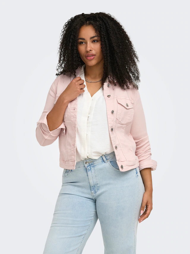 ONLY CARMAKOMA Jeansjacke »CARWESPA COLOUR DENIM JACKET DNM« Baumwollmischung