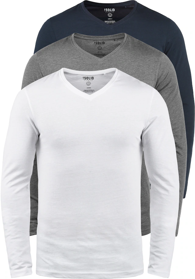 !Solid V-Ausschnitt-Pullover »V-Shirt SDBasil«