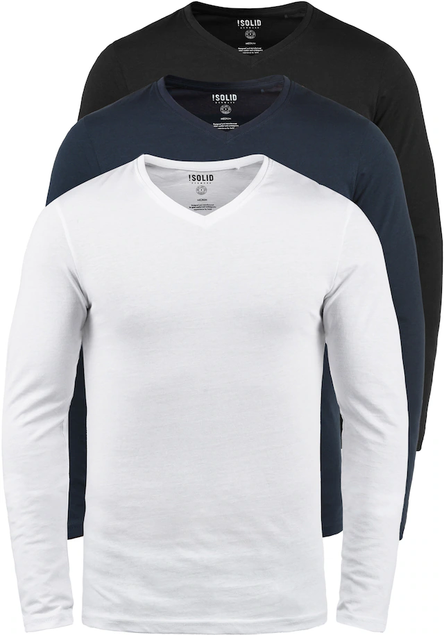 !Solid V-Ausschnitt-Pullover »V-Shirt SDBasil«