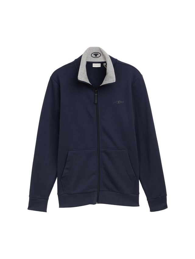 TOM TAILOR Sweatjacke mit Logo Stickerei