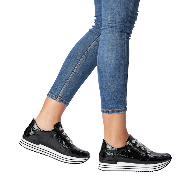 Remonte Plateausneaker , Freizeitschuh, Halbschuh, Schnürschuh mit gepolstertem Schaftrand