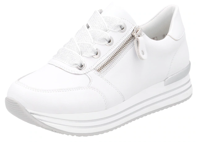 Remonte Plateausneaker , Freizeitschuh, Halbschuh, Schnürschuh mit gepolstertem Schaftrand