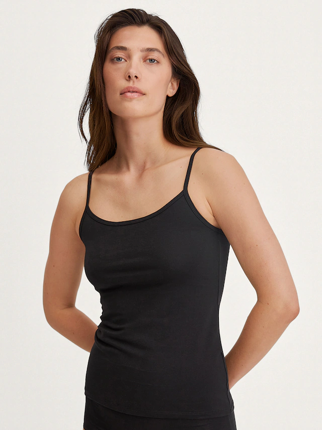 CALIDA Spaghettitop »Essential Cotton« tiefer Ausschnitt, Single Jersey Qualität, schmale Träger, weich