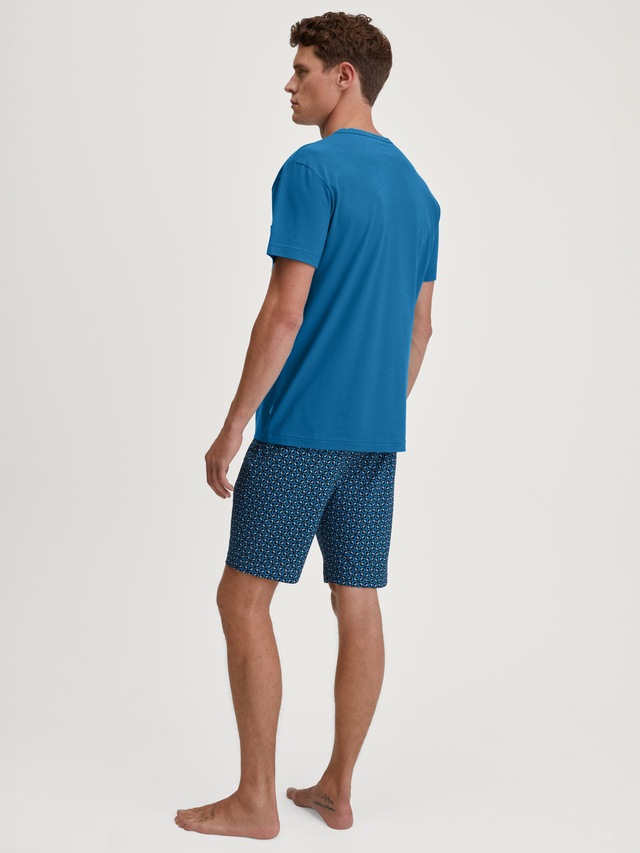 CALIDA Shorty »Relax Imprint 2« 2 V-Ausschnitt, Brusttasche, Kurzarm, Single Jersey Qualität