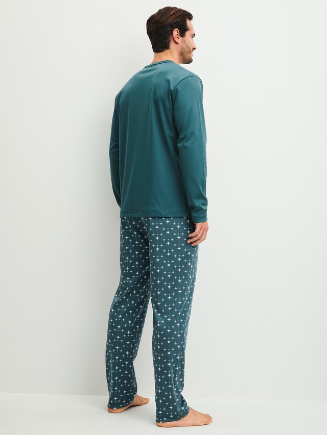 CALIDA Schlafanzug »Relax Streamline 3« 2 Langarm-Shirt mit eingefasstem Rundhalsausschnitt