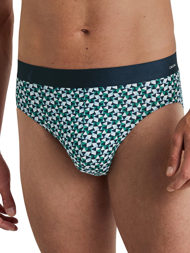 CALIDA Slip »Cotton Code Design« weicher Elastikbund, ohne Eingriff, gemustert