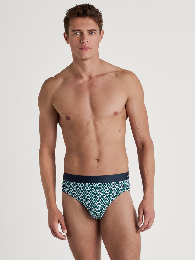 CALIDA Slip »Cotton Code Design« weicher Elastikbund, ohne Eingriff, gemustert