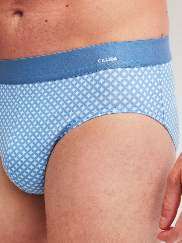 CALIDA Slip »Cotton Code Design« weicher Elastikbund, ohne Eingriff, gemustert