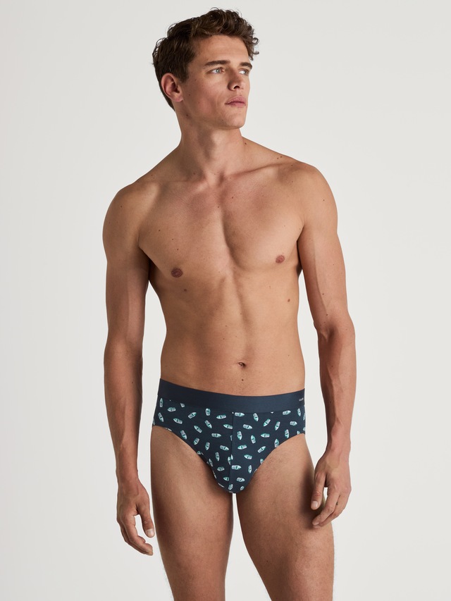 CALIDA Slip »Cotton Code Design« weicher Elastikbund, ohne Eingriff, gemustert