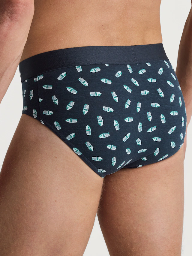 CALIDA Slip »Cotton Code Design« weicher Elastikbund, ohne Eingriff, gemustert