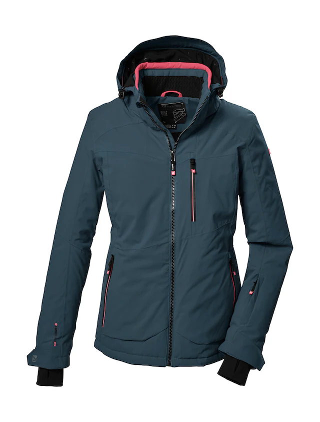 Killtec Skijacke »KSW 36 WMN SKI JCKT« Wasserdichte Damenjacke mit abnehmbarer Kapuze und Schneefang