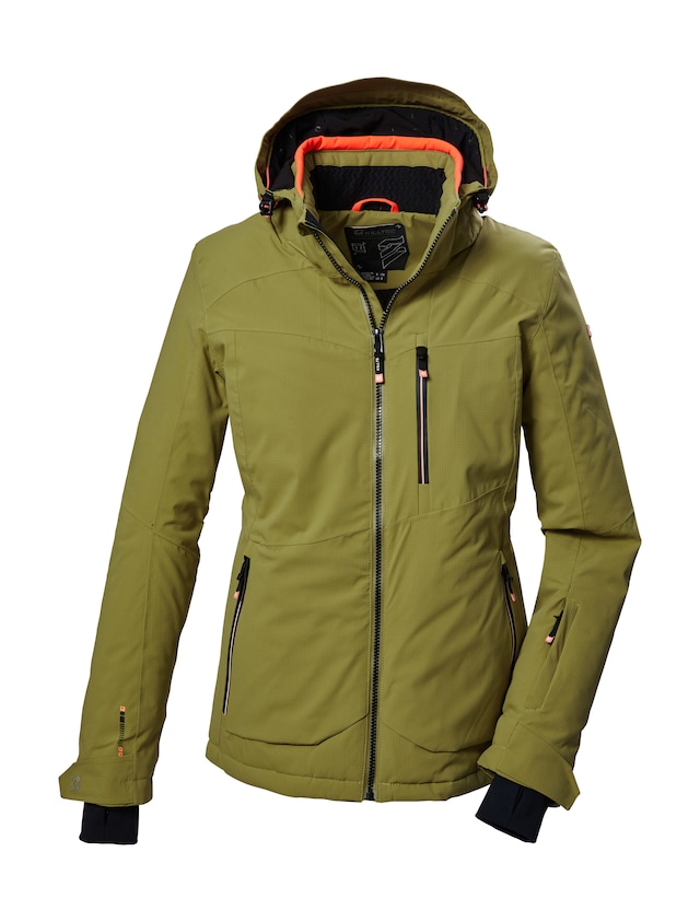 Killtec Skijacke »KSW 36 WMN SKI JCKT« Wasserdichte Damenjacke mit abnehmbarer Kapuze und Schneefang
