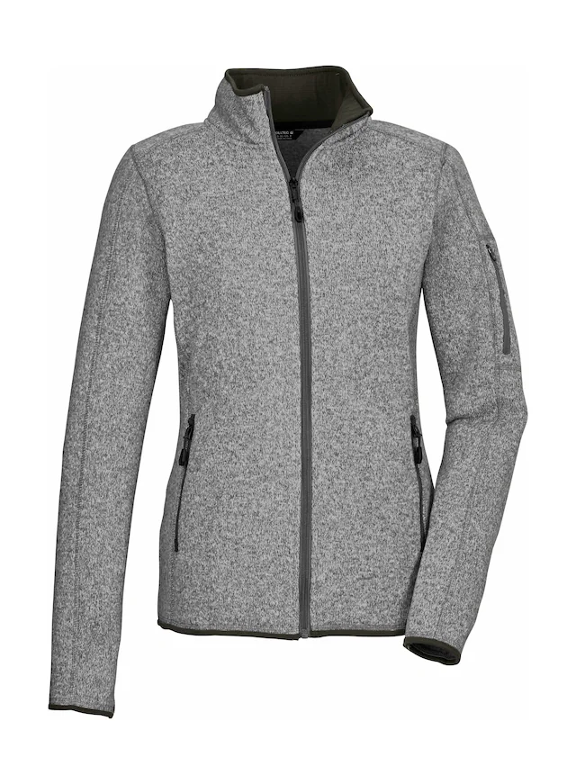 Killtec Fleecejacke »KOW 111 WMN KNT FLC JCKT« Strickfleecejacke, Melange-Optik, Stretch, verschließbare Taschen