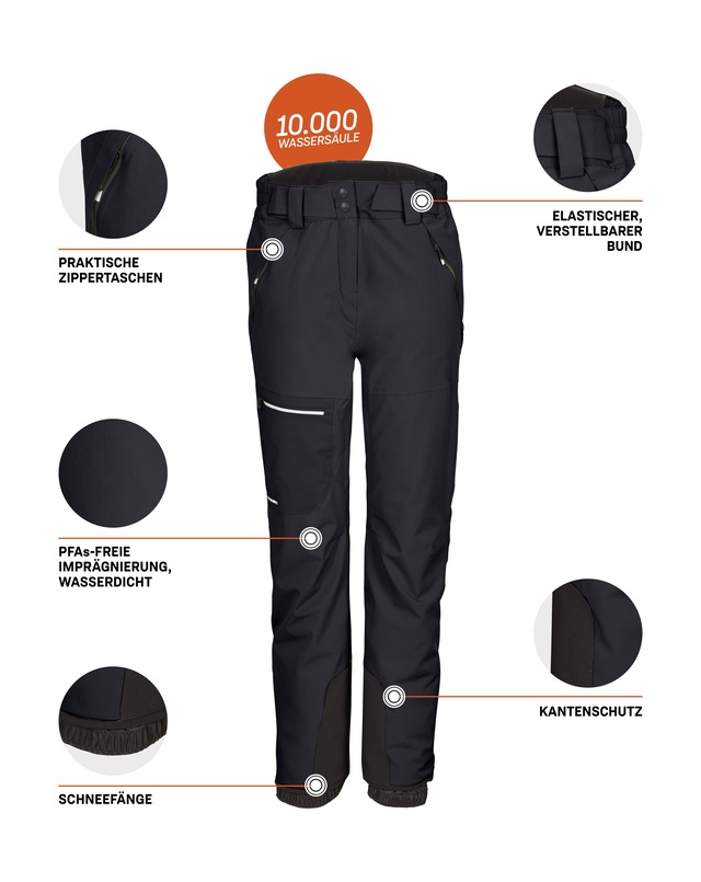 Killtec Skihose »KSW 49 WMN SKI PNTS« Wasserdichte, atmungsaktive Skihose mit Kantenschutz und Schneefängen