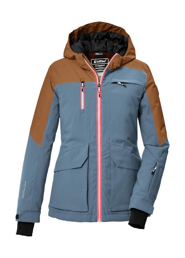 Killtec Skijacke »KSW 340 GRLS SKI JCKT« Wasserdichte Mädchenjacke mit Kapuze, Schneefang und Stauraum