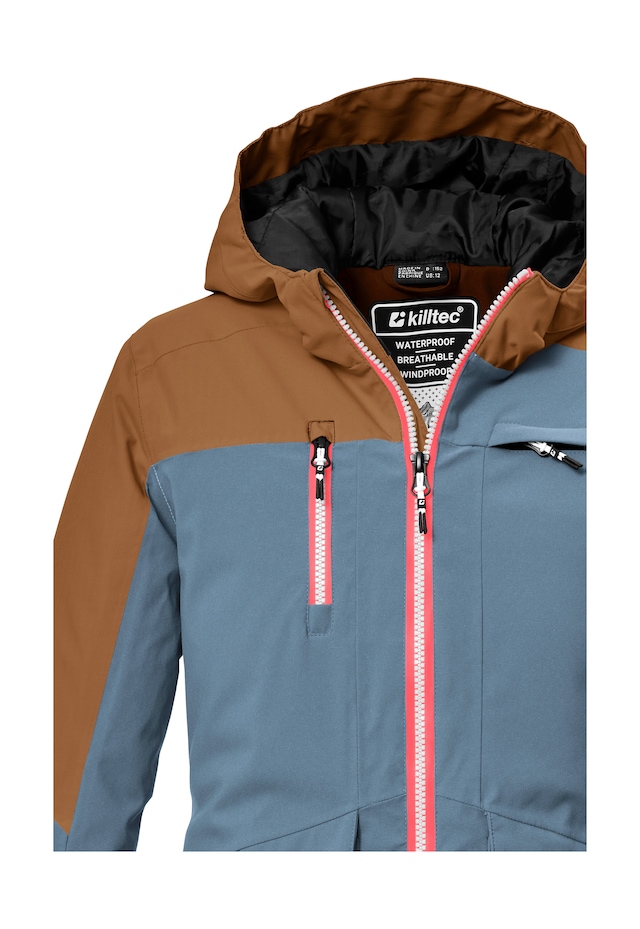 Killtec Skijacke »KSW 340 GRLS SKI JCKT« Wasserdichte Mädchenjacke mit Kapuze, Schneefang und Stauraum