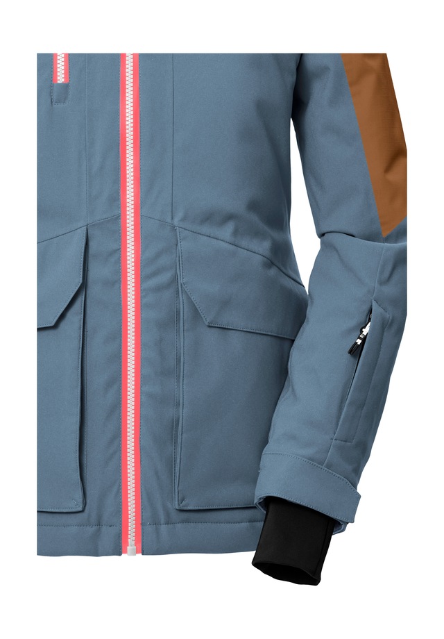 Killtec Skijacke »KSW 340 GRLS SKI JCKT« Wasserdichte Mädchenjacke mit Kapuze, Schneefang und Stauraum