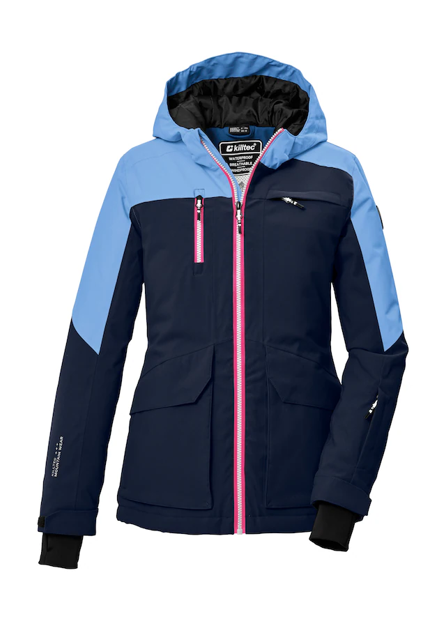 Killtec Skijacke »KSW 340 GRLS SKI JCKT« Wasserdichte Mädchenjacke mit Kapuze, Schneefang und Stauraum