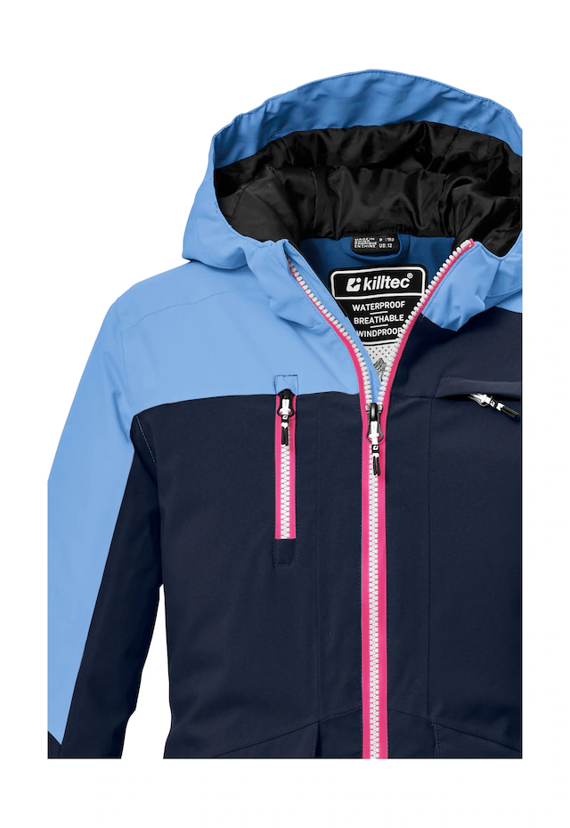 Killtec Skijacke »KSW 340 GRLS SKI JCKT« Wasserdichte Mädchenjacke mit Kapuze, Schneefang und Stauraum