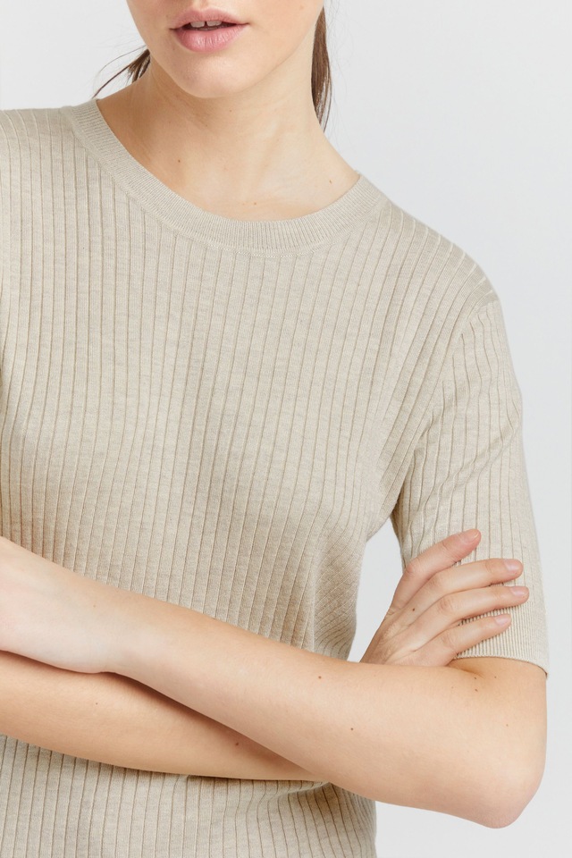 OXMO Kurzarmshirt »Strickkurzarmpullove OXRiona«