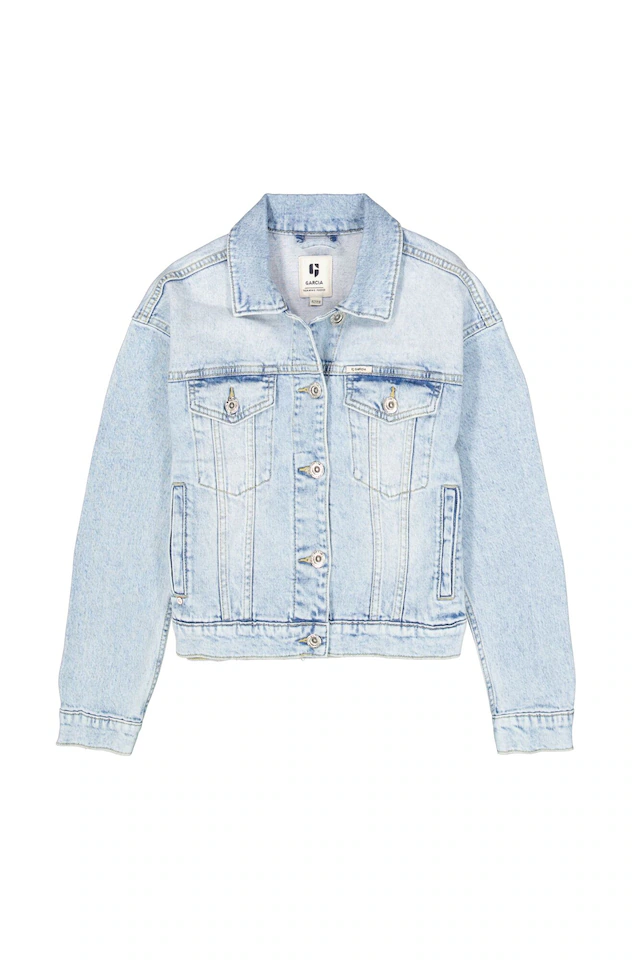 Garcia Jeansjacke ohne Kapuze mit Stretch und Knopfleiste