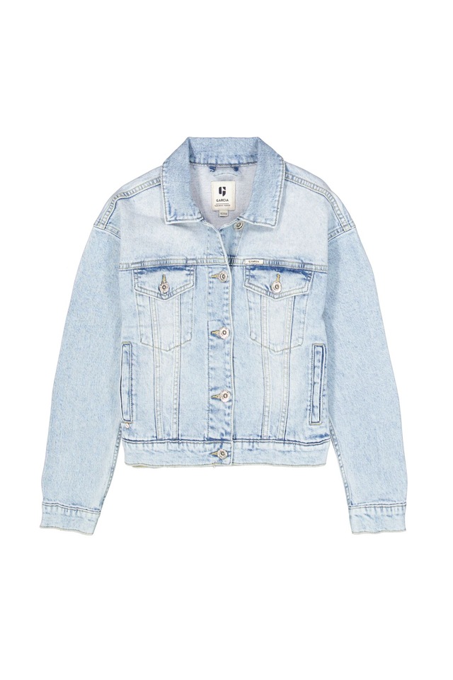Garcia Jeansjacke ohne Kapuze mit Stretch und Knopfleiste