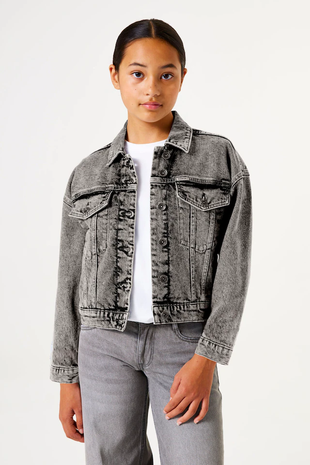 Garcia Jeansjacke ohne Kapuze mit Stretch und Knopfleiste