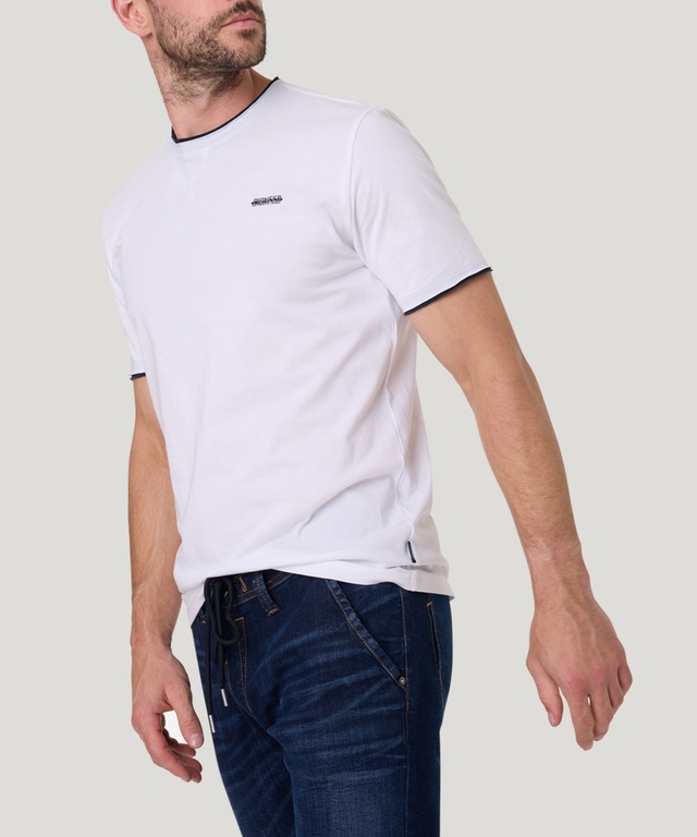 Pioneer Authentic Jeans T-Shirt mit kontrastfarbenen Details