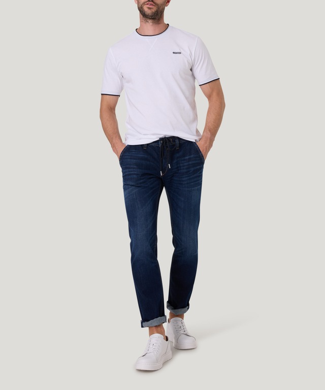 Pioneer Authentic Jeans T-Shirt mit kontrastfarbenen Details