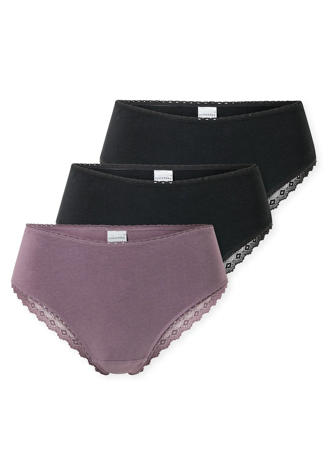 Schiesser Brasilslip »Modern Multipacks« Spitzenbänder, Single-Jersey, Baumwollmischung